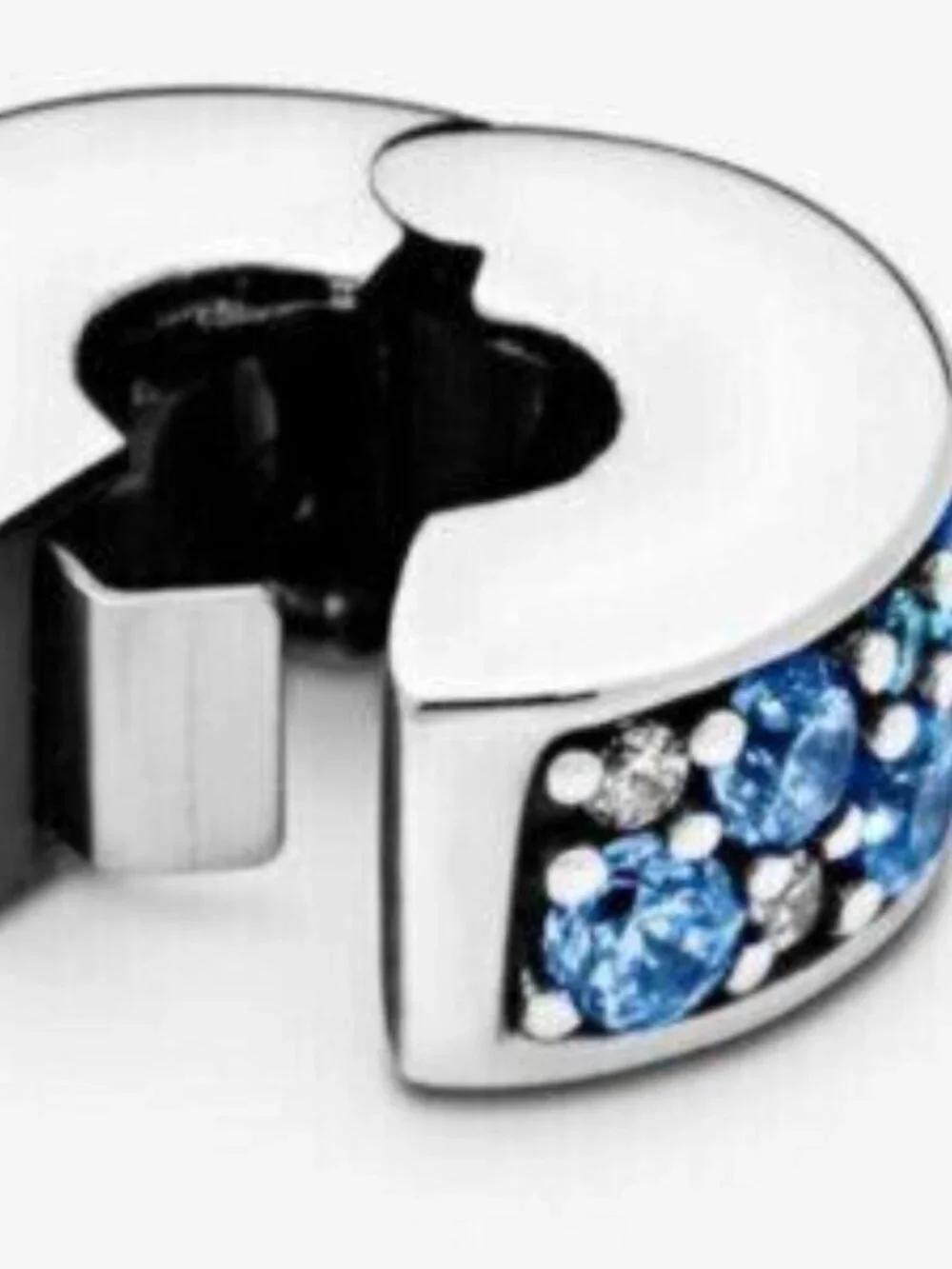 Pandora Blue Pav Clip Charm